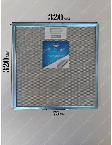 320x320 mm Aspiratör & Davlumbaz Tel Yağ Filtresi | Model: 00771329 - 481248058144 - 50268967002 | 32x32 cm